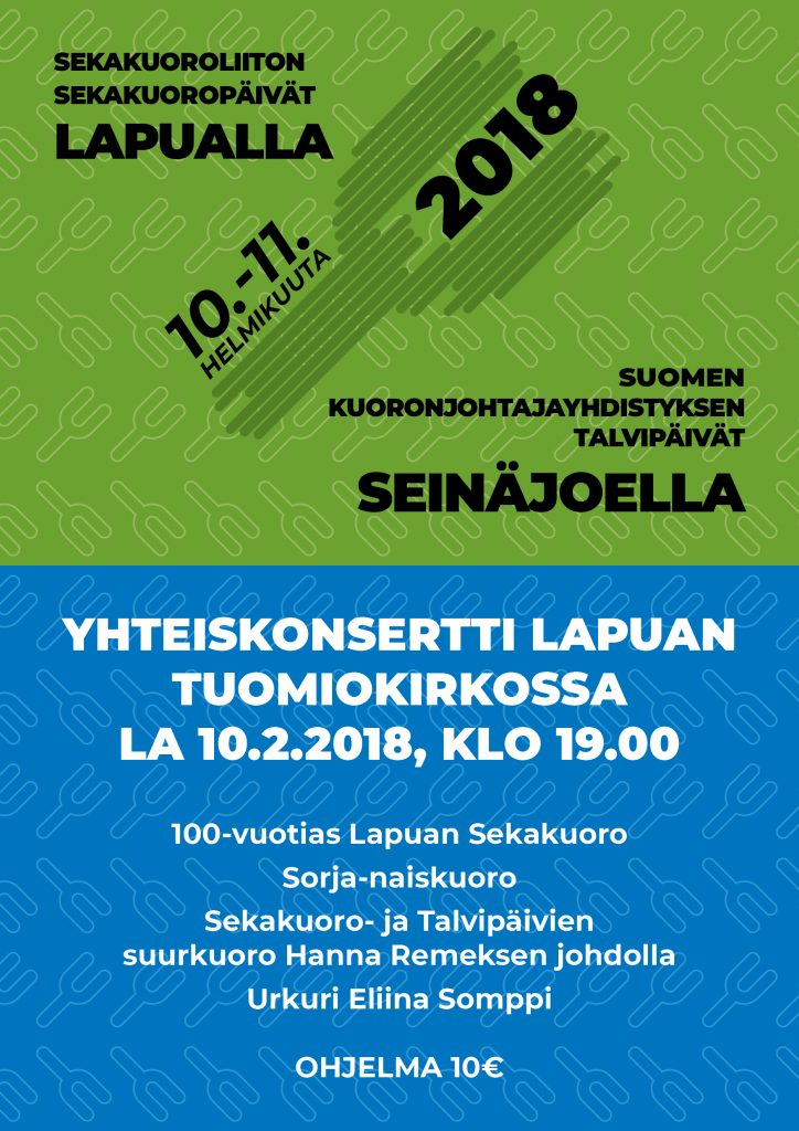 Sekakuoroliiton Sekakuoropäivät Lapualla 10.-11.2.